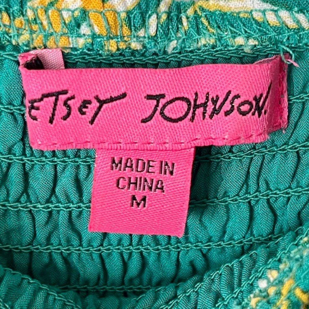 Betsey Johnson Pink Label Palm Patterned Maxi Dress - Pepper Green - M - Picture 10 of 12